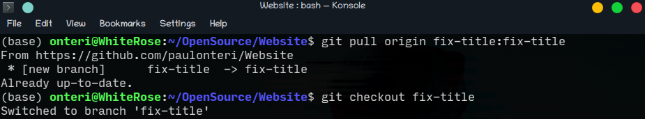 **git pull **& git checkout